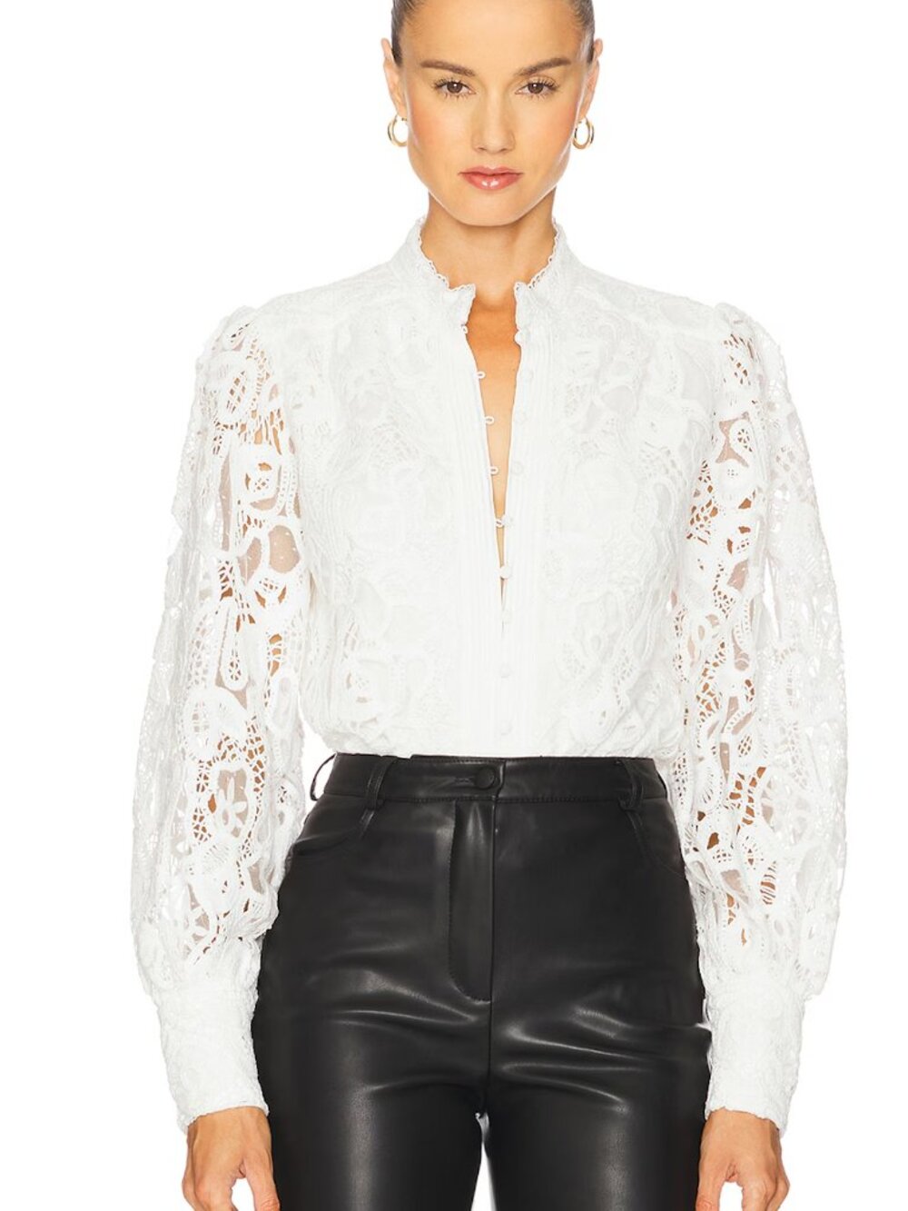 NWT Bardot Remy Lace Bodysuit in Orchard White Size XL